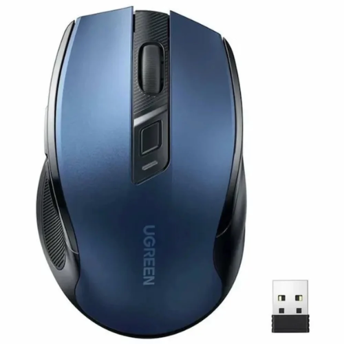 UGREEN 25753 Wireless Ergonomic Silent Click Mouse Blue