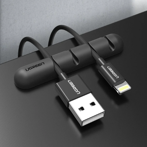 Ugreen 30762 Self-Adhesive Organizer for 4 Cables Black 2 Pack