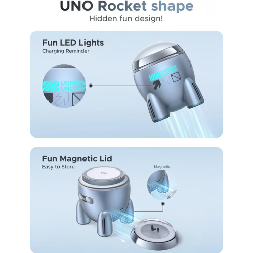 Ugreen 65300 UNO Rocket Shape Wireless Charger 25W