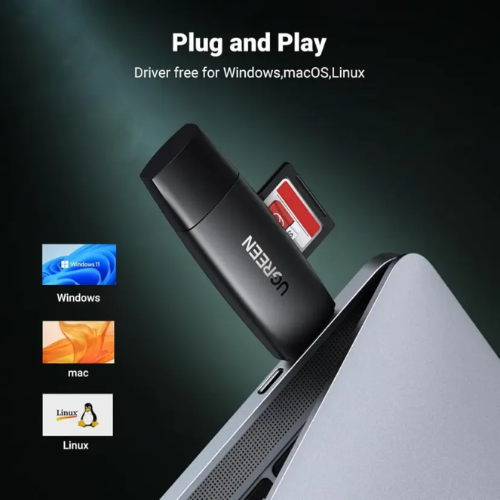 Ugreen 80191 2-in-1 USB-A & USB-C Card Reader