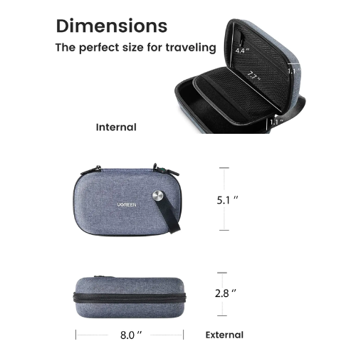 Ugreen 50903 Multi-function Travel Case Grey