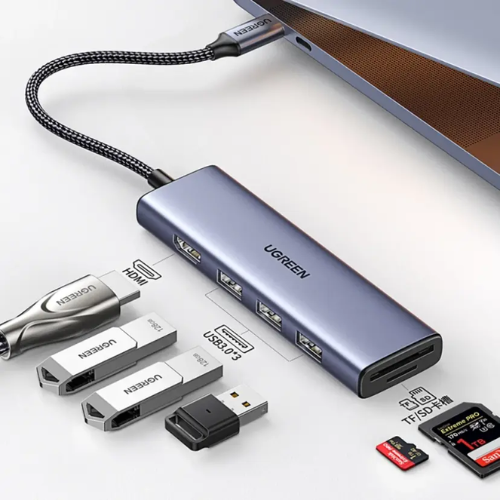 Ugreen 20956A USB-C to HDMI Hub Adapter 3x USB-A 3.0 SD/TF