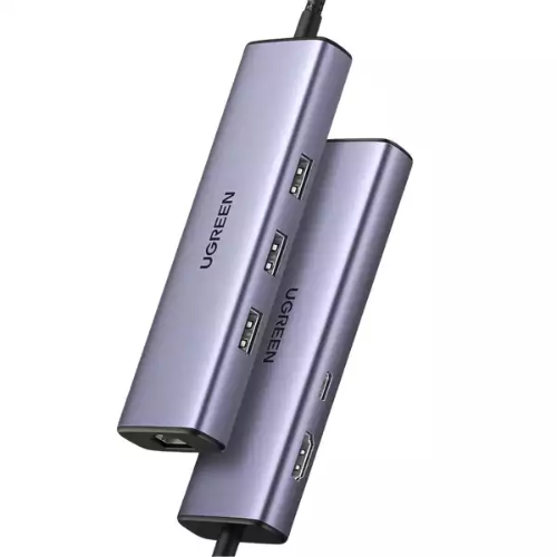 Ugreen 15598 Revodok 1061 6-in-1 USB-C Hub 100W PD 4K@30Hz HDMI