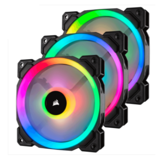 Corsair LL120 RGB 120mm PWM Fan – 3 Fan Pack with Lighting Node PRO