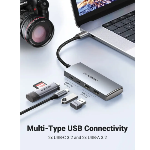 Ugreen 30758 4-in-1 USB-C to USB 3.1 Gen2 10Gbps Hub Adapter