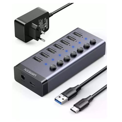 Ugreen 90307 USB Hub 7 Port With Independent Switch