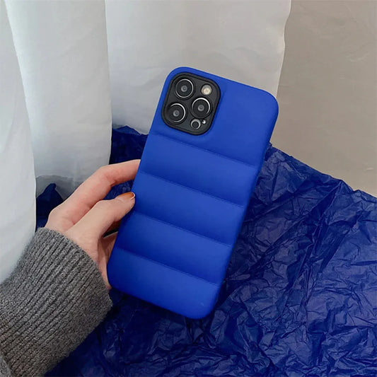 IPhone Blue Puffer Case