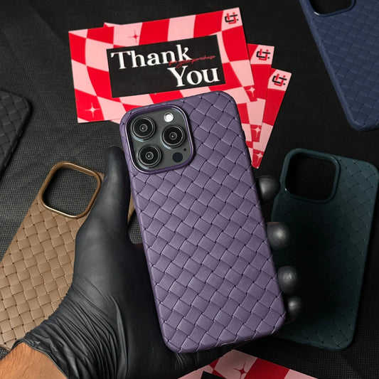 IPhone Luxury Weave Breathable Matte Woven Case