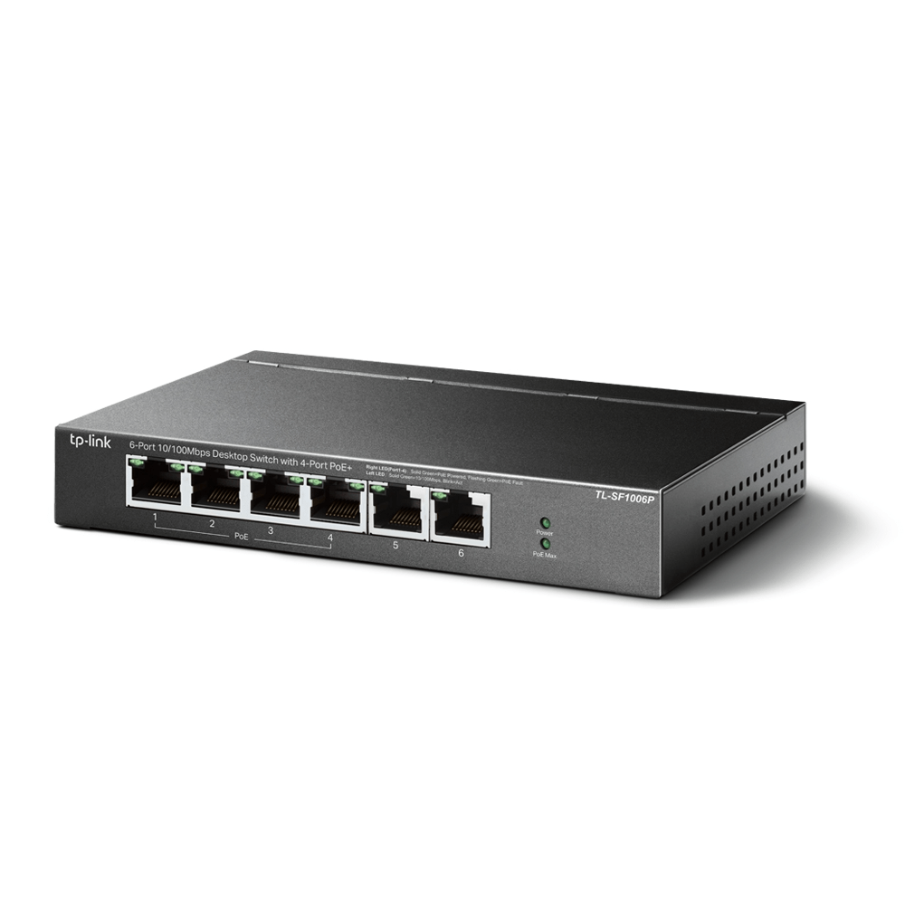 TP Link TL-SF1006P 6-Port 10/100Mbps Desktop