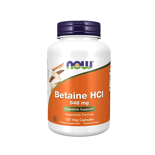 Now Betaine HCl 648 mg 120 Veg Caps