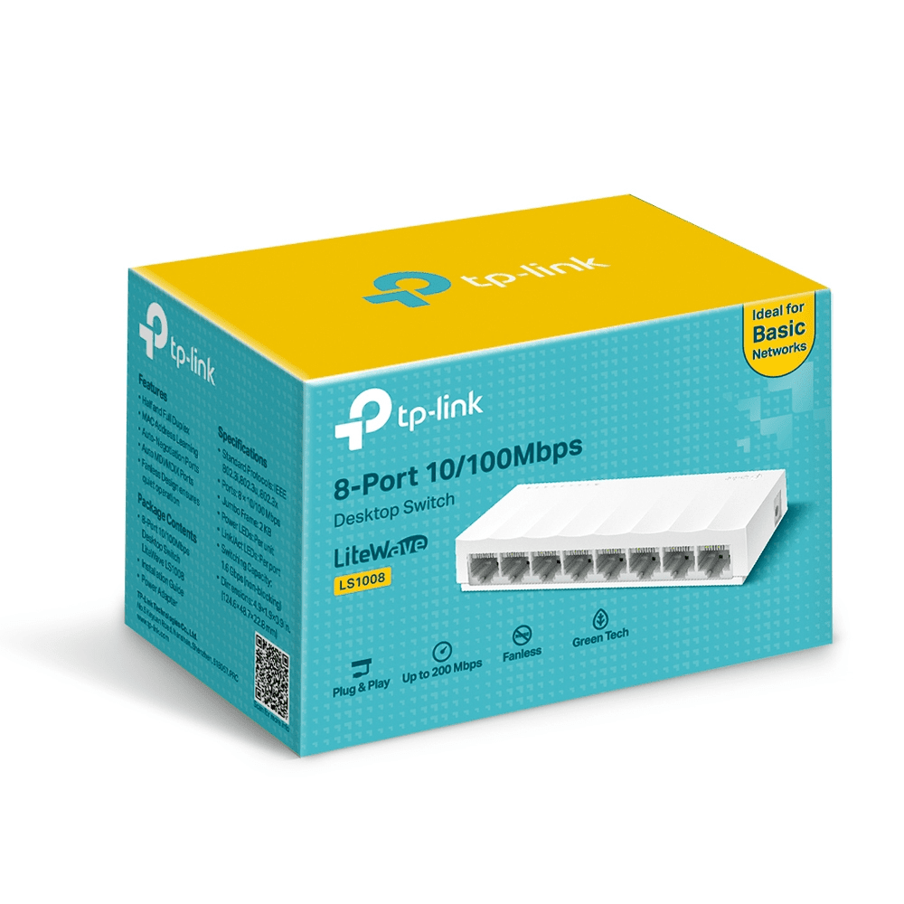 TP Link LS1008 8-Port 10/100Mbps Desktop