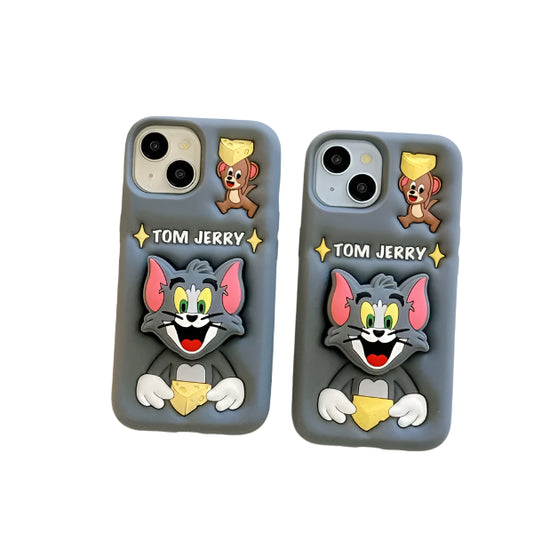 IPhone 3D Tom & Jerry Case With Holder