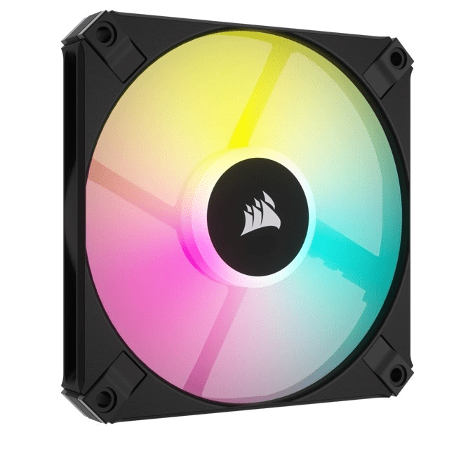 Corsair iCUE AF120 RGB Slim 120mm PWM Fluid Dynamic Bearing Fan BLK 