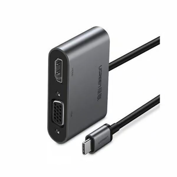 Ugreen 50505 Type-C Male to HDMI &amp; VGA Female Converter
