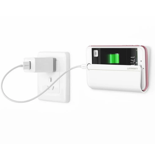 Ugreen Wall Mount Phone Holder with Adhesive Strips - White