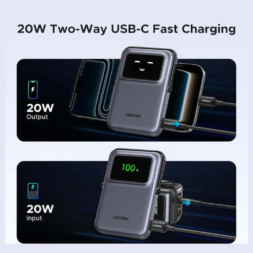 Ugreen 45327 Uno Magnetic Wireless Power Bank 10000mAh