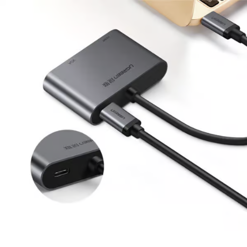Ugreen 50505 Type-C Male to HDMI &amp; VGA Female Converter