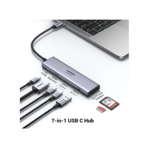 Ugreen 45521 7-in-1 USB-C Hub 4K HDMI Multiport Adapter with 100W PD