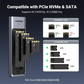 Ugreen 90408 10Gbps M.2 NVMe SATA SSD Hard Drive Enclosure with Cables