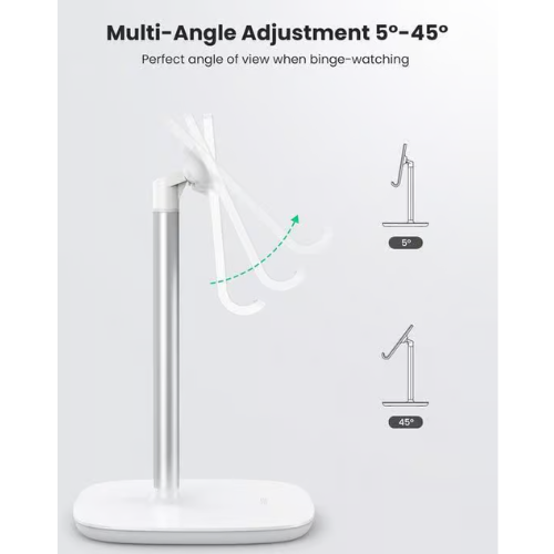 Ugreen 80358 Height Adjustable Desk Phone Holder - White