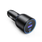 Ugreen 35025 130W Dual Type-C &amp; 1x USB Port Metal Car Charger