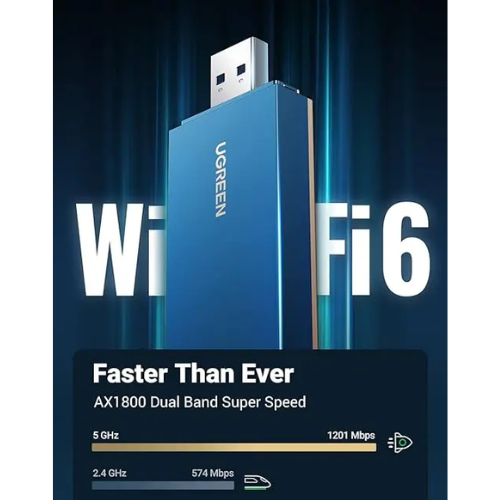 Ugreen 90340 AX1800 1800Mbps USB WiFi 6 Adapter