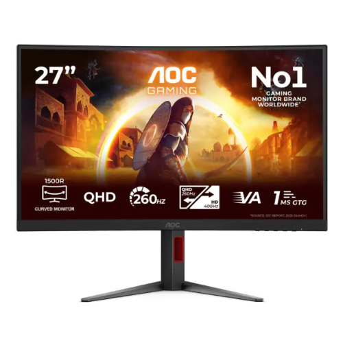 AOC CQ27G4Z2 27" Curved QHD 260Hz Fast VA Gaming Monitor