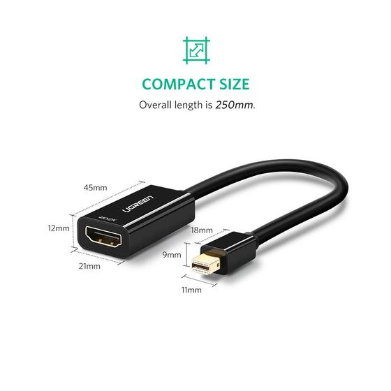 Ugreen 40360 Mini dp to HDMI 25cm cable