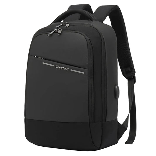 Coolbell  CB 8218 BACKPACK DUAL POCKET (USB) 15.6" BACKPACK BLACK