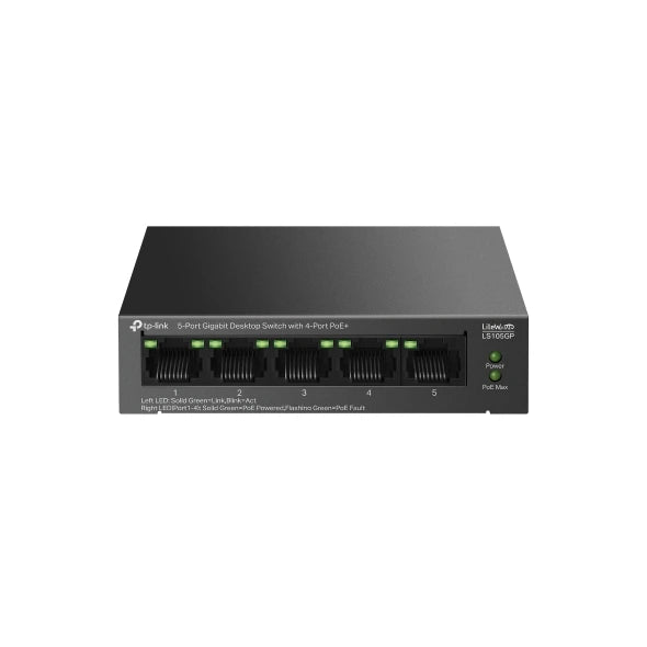 TP-Link LS105GP 5-Port Gigabit Desktop Switch