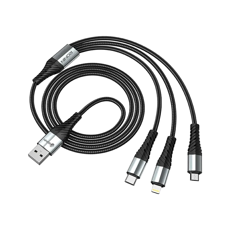 RONIN R-305 3 In 1 Durable Braided Cable