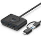 Ugreen 40850 4 Ports USB 3.0 Hub With Type-C USB 3.1 OTG Adapter Converter