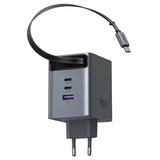 Ugreen 65828 Nexode Pro 100W GaN Charger with Built-in Retractable USB-C Cable