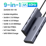 Ugreen 85774 9 in 1 USB C Docking Station Dual Monitor