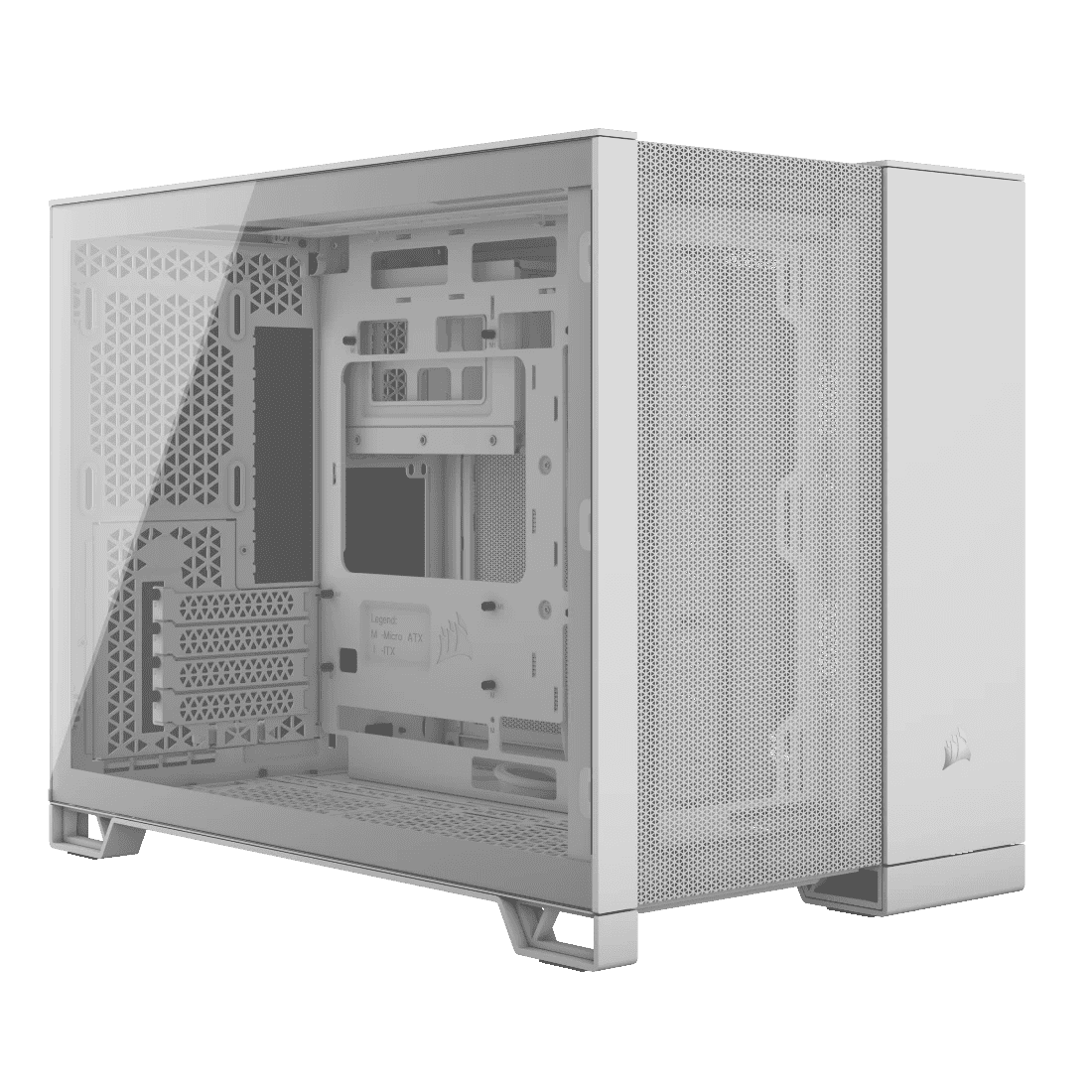 Corsair 2500D Tempered Glass Dual Chamber Case - White 