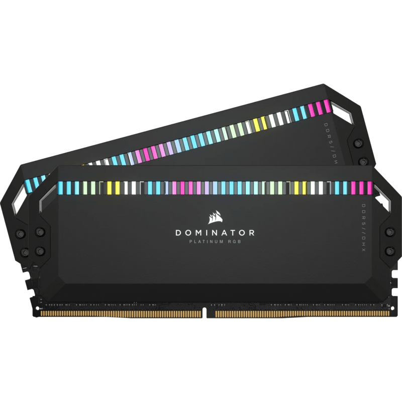 Corsair DOMINATOR® PLATINUM RGB 64GB (2x32GB) DDR5 DRAM 6000MT/s CL30  AMD EXPO & Intel XMP Memory Kit