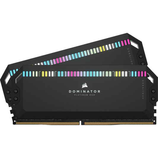 Corsair DOMINATOR® PLATINUM RGB 64GB (2x32GB) DDR5 DRAM 6000MT/s CL30  AMD EXPO & Intel XMP Memory Kit