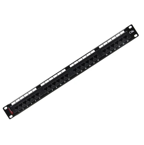 Premium Line Cat 6 180 Degree UTP 24 Port Patch Panel