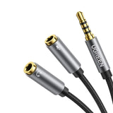 Ugreen 30619 3.5mm Male to 2 Female Audio Cable