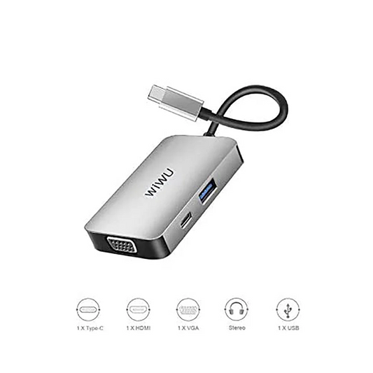 Wiwu 513HVP 5 in 1 Adapter USB Type-C 