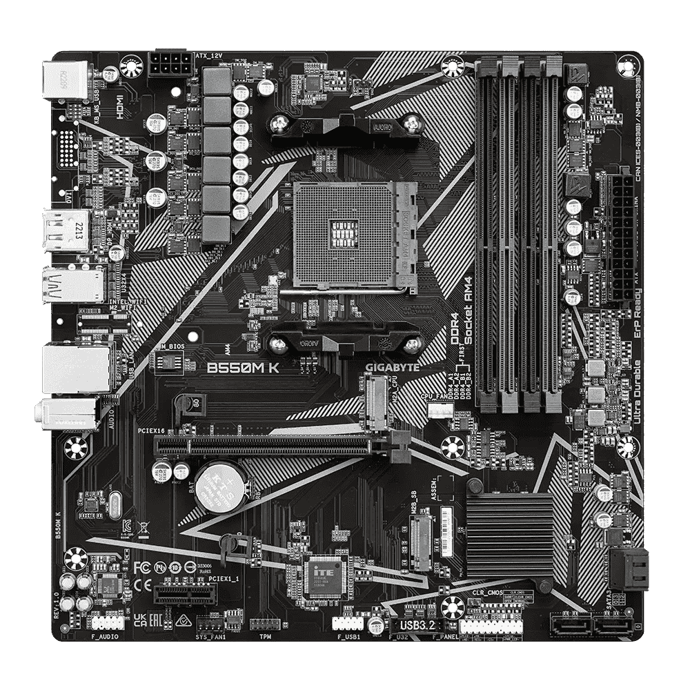 Gigabyte B550M K AMD Micro ATX Motherboard