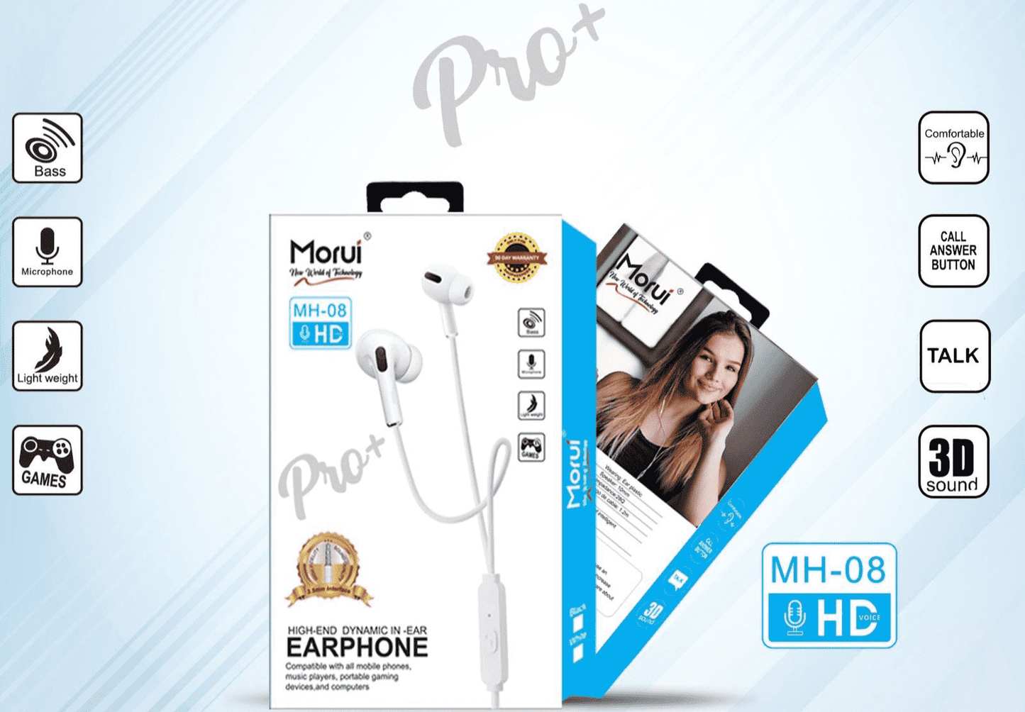 Morui MH-08 Pro + Earphones