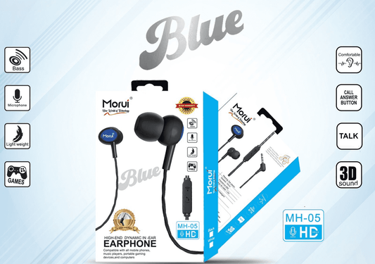 Morui MH-05 Blue Earphone