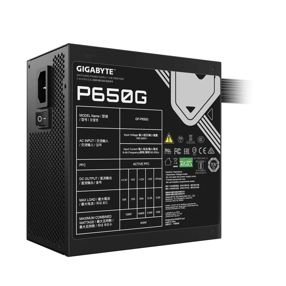 Gigabyte P650G 650W 80 Plus Gold Power