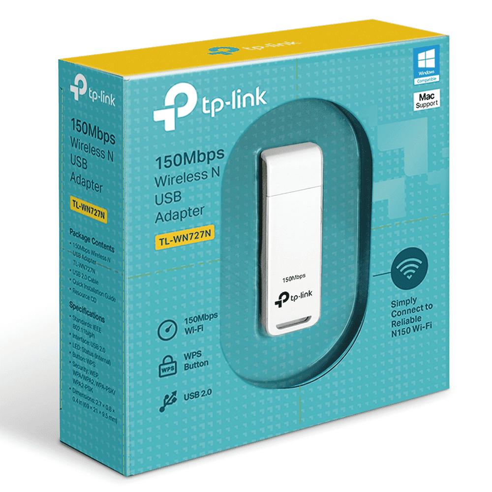 TP-Link TL-WN727N 150Mbps Wi-Fi USB Adapter