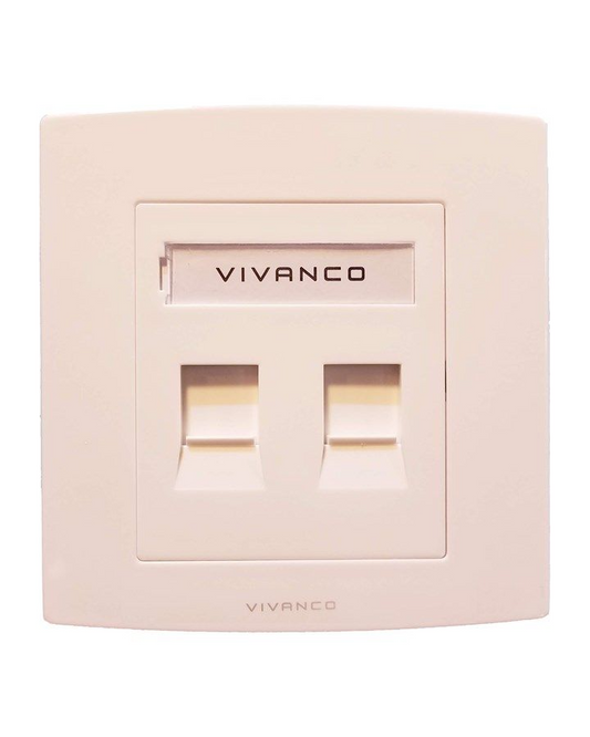 Vivanco Face Plate Shuttered Duplex