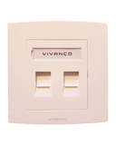 Vivanco Face Plate Shuttered Duplex