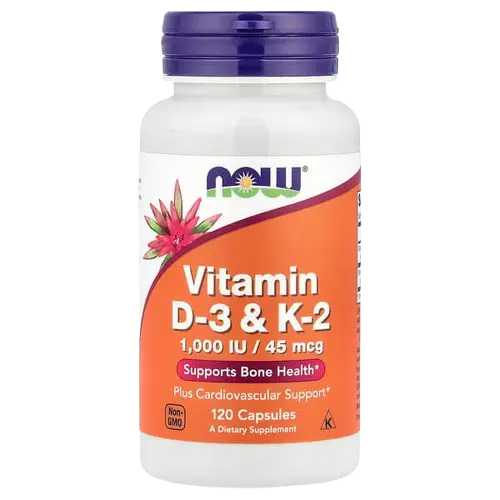 NOW Vitamin D-3 & K-2 1,000 IU 45mg 120 Cap