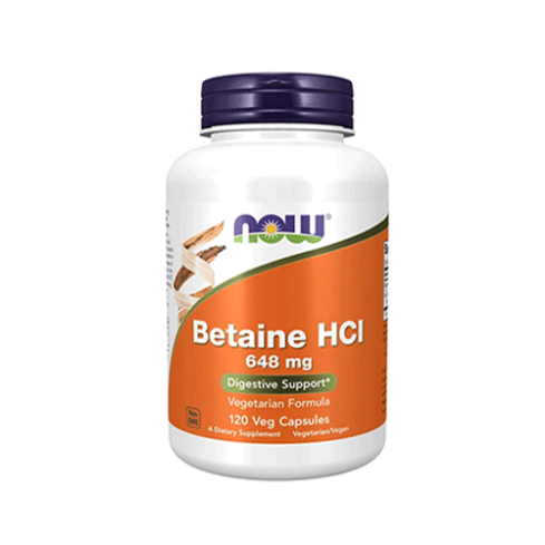 Now Betaine HCl 648 mg 120 Veg Caps