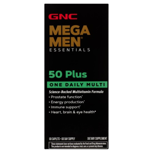 GNC Mega Men 50-Plus Multivitamin 60 Capsules